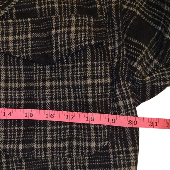 FASHION NOVA | NEW Navy Blue Plaid Front Pockets Cropped Jacket - Picture 12 of 14